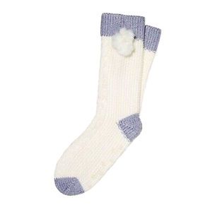 VS • Cashmere Blend Pom Pom Slipper Socks size M/L